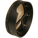 Bodhran, 16"x5", Plywood, Black, T-Bar