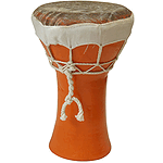Doumbek, Ceramic, 5"x8", Orange