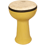 Doumbek, Ceramic, 10" Yellow, Fiberskynr