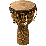 Djembe, 12"x22", Rosewood, Bolt, Hewn