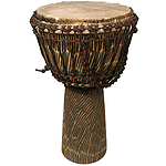 Djembe, 10" X 20", Hand Hewn