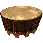 Drum Coffee Table, 38" With Beaters