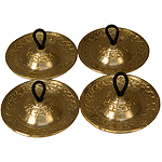 Finger Cymbals, Cast, Engraved, 5.5cm