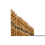 Bamboo Flute Set, Cross Blown