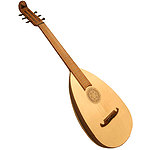 Lute-Guitar, 6 String, Variegated, Pegs