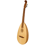 Lute-Guitar, Steel, Lacewood, Gears
