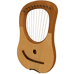 Lyre Harp, 10 String, Lacewood
