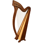 Meghan Harp TM, 36 Strings, Knotwork