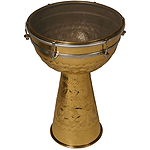 Brass Doumbek, 10"x15", Synthetic Head