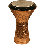 Copper Flower Doumbek, 11", Fiberskyn