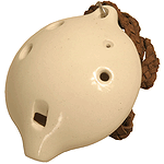 Ocarina, Necklace, Tenor D, White