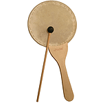 Paddle Drum, 8", Natural, W/ Mallet