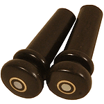 End Pins (2), Ebony, Pearl & Brass