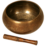 Singing Bowl, Decorated, 8"