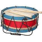 Tabor Drum, 10", With Sticks