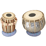 Tabla Set, Embossed, Nickled Brass