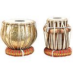 Tabla Set, Embossed Brass