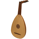 Lute-kulele T, Tenor, Variegated, Pegs