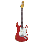 Vintage Guitars Icon V6 Electric Guitar - Distressed Firenze Red