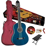 Valencia VG-CG1KBU Student Classical Guitar Outfit - Blue - 3/4-size
