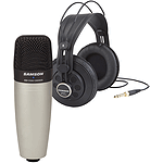 Samson Audio C01/SR850 - Condenser Mic / Headphones Bundle