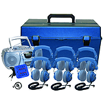 Hamilton Electronics Listening Center, Cool KIDS Blue Color, 8 Station, CD Boom Box, Deluxe Headphones