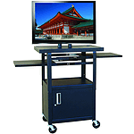 Buhl Wide Body Flat Panel TV Cart with Locking Cabinet