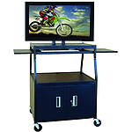 Buhl Flat Panel AV Cart with Locking Cabinet Adjustable 26" to 42"