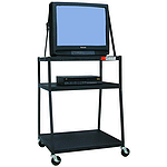 Buhl Wide Body Media Cart, 44" High with 4 Electric Outlets