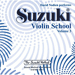 Suzuki Violin School CD Volume 3 (Preformed By David Nadien(includes Separate Accompaniment Tracks)