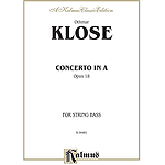 Klose Concerto In A Op.18 Str.bs