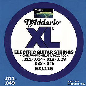 D'Addario XL Electric Guitar Strings - Blues/Jazz/Rock - 3 sets of strings