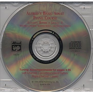 Alfred's Basic Adult Piano Course - Lesson Book Level 1, CD Only