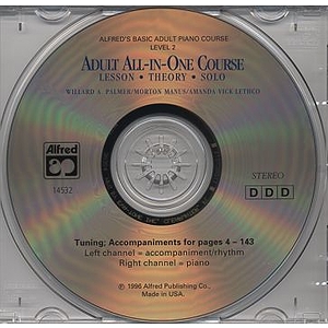 Alfred's Adult All-In-One Piano Course - Level 2 - CD