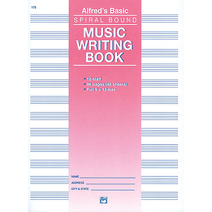 Music Writing Book - 9 X 12, 12 Staves, 96 Pages
