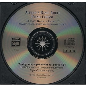 Alfred's Basic Adult Piano Course - Lesson Book Level 2, CD Only