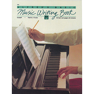 Music Writing Book - 9 X 12, 12 Staves, 64 Pages