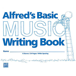 Alfred's Basic Music Writing Book - Wide Lines, 24 Pages