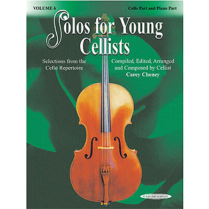 Solos for Young Cellists Cello Part and Piano Acc., Volume 6