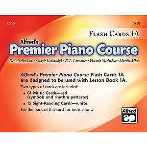 Alfred's Premier Piano Course - Flash Cards Level 1A