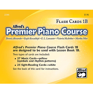 Alfred's Premier Piano Course - Flash Cards Level 1B