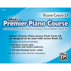 Alfred's Premier Piano Course - Flash Cards 2A
