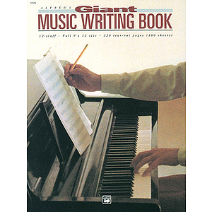 Music Writing Book - 9 X 12, 12 Staves, 320 Pages