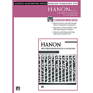 Hanon - the Virtuoso Pianist, General MIDI Disk, Book 1 (W/ Background Accomp.)