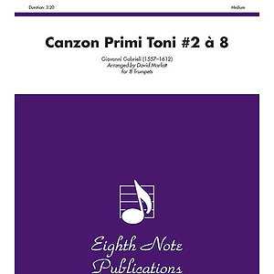 Canzon Primi Toni No. 2 à 8