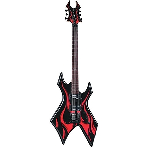 B.C. Rich Kerry King Wartribe Electric Guitar - Black w/Red Fire