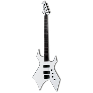 B.C. Rich Warlock 4 String Paolo Signature Electric Bass Guitar - White