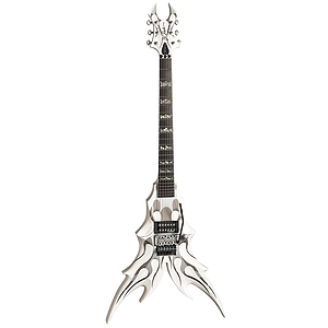 B.C. Rich Draco Limited Electric Guitar, Pearl White with Ghost Flame Graphic