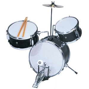 Excel 3 Piece "Mini" Drumset, Black