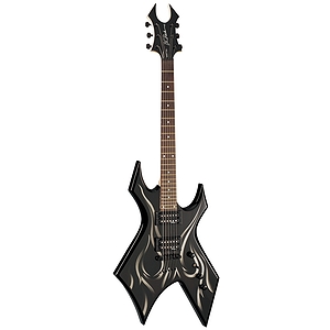 B.C. Rich Kerry King Wartribe 1 Warlock Electric Guitar, Onyx with Tribal Graphic
